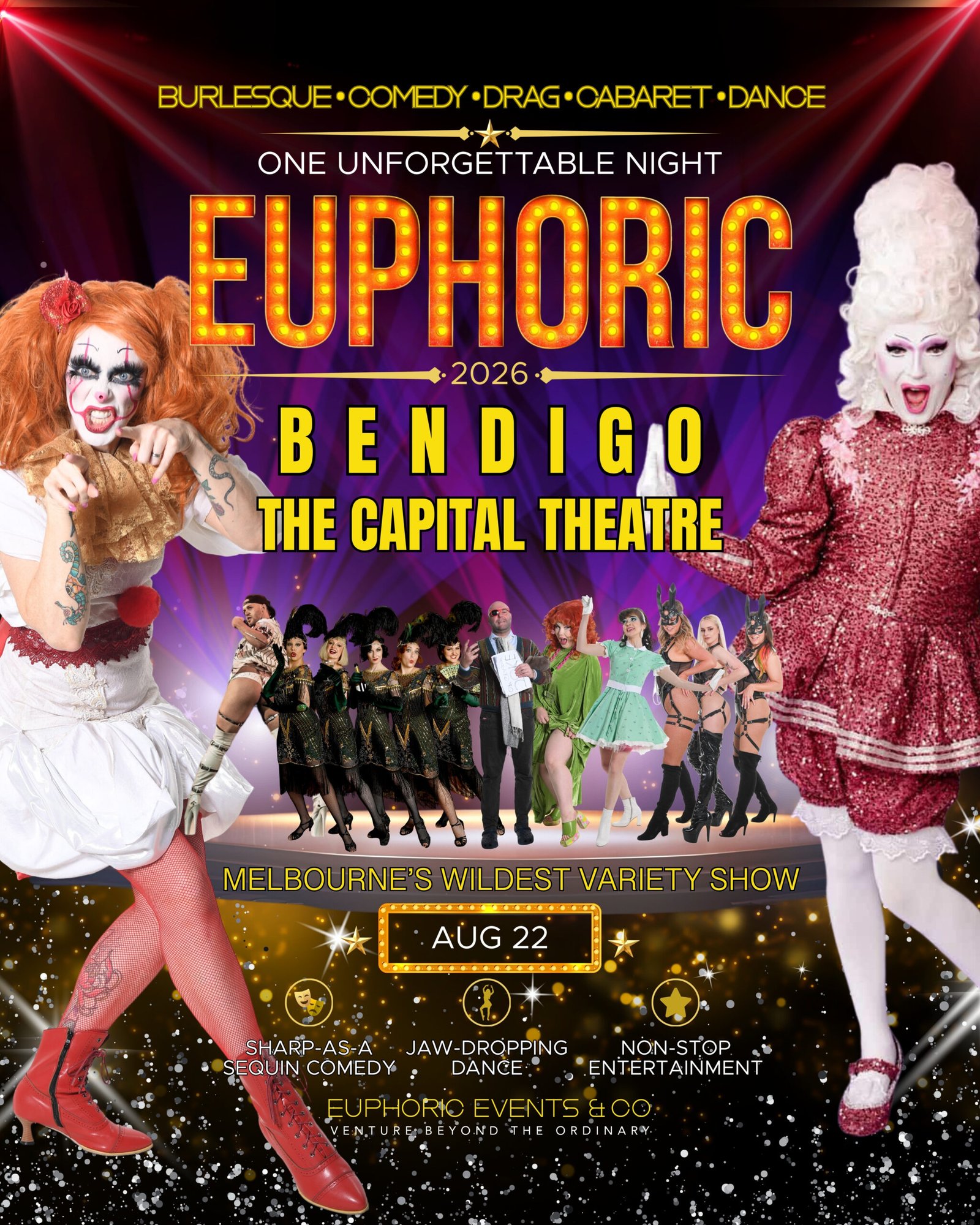EUPHORIC show flyer for Altona Theatre
